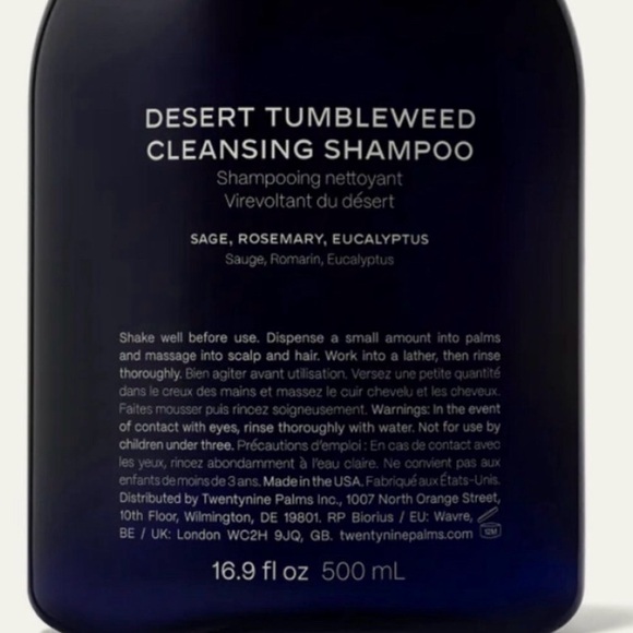 TwentyNine Palms Shampoo-16.9fl oz - Picture 2 of 3